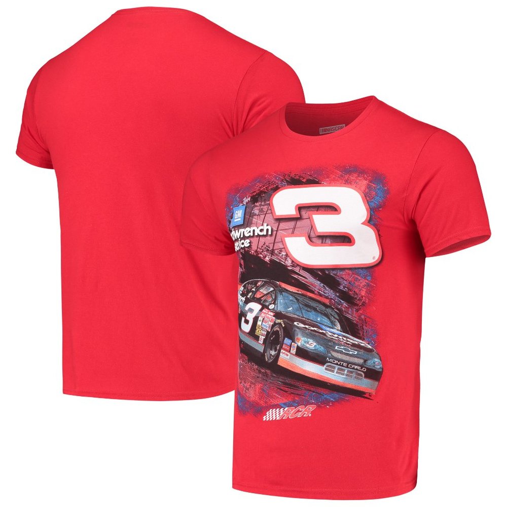 Dale Earnhardt Checkered Flag Goodwrench T-Shirt - Red